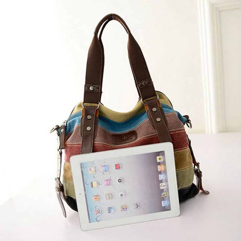 Colorful Crossover Bag in Canvas