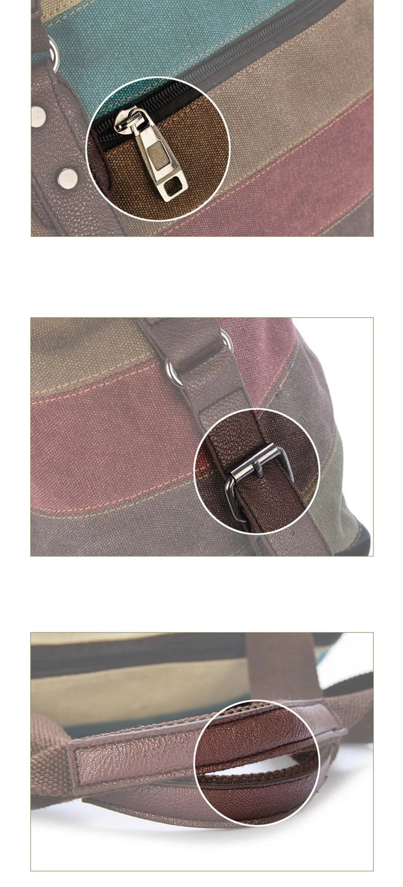 Colorful Crossover Bag in Canvas