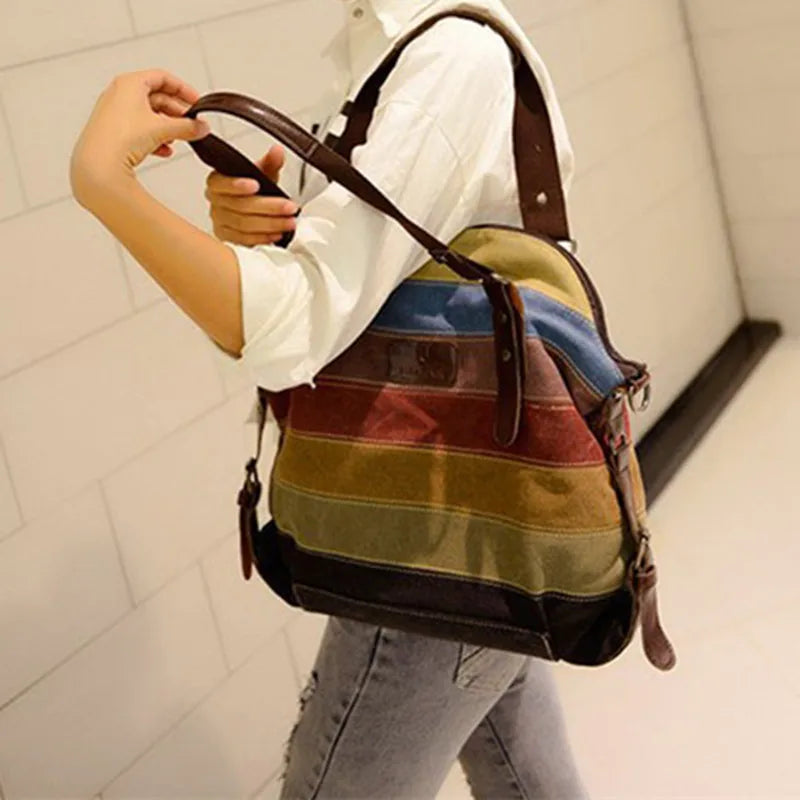 Colorful Crossover Bag in Canvas