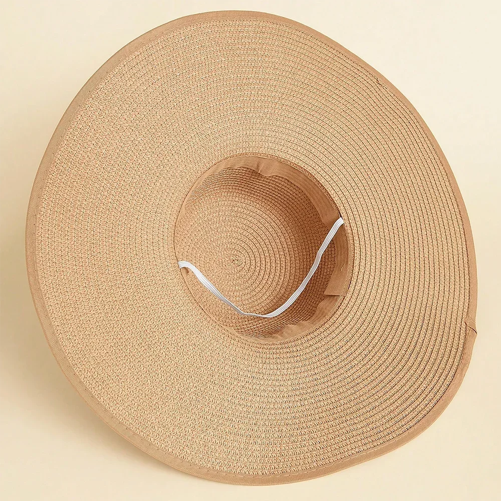 Women's Elegant Big Brim Straw Hat for Sun Protection