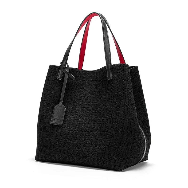 CH Shoulder Bag with Outside Pocket