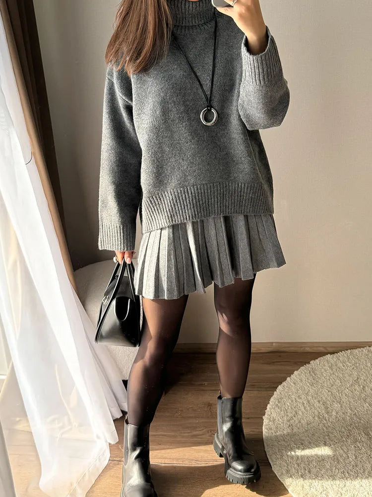Pleated Mesh Mini Skirt/Midi Skirt