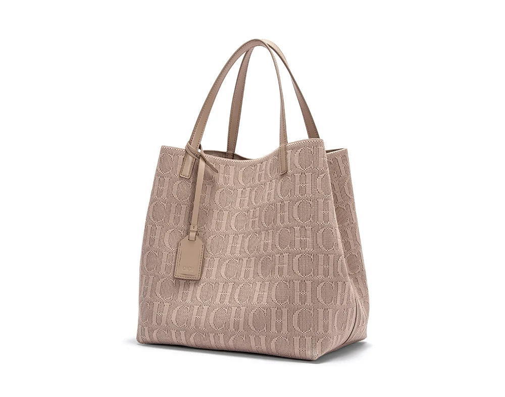 CH Shoulder Bag with Outside Pocket