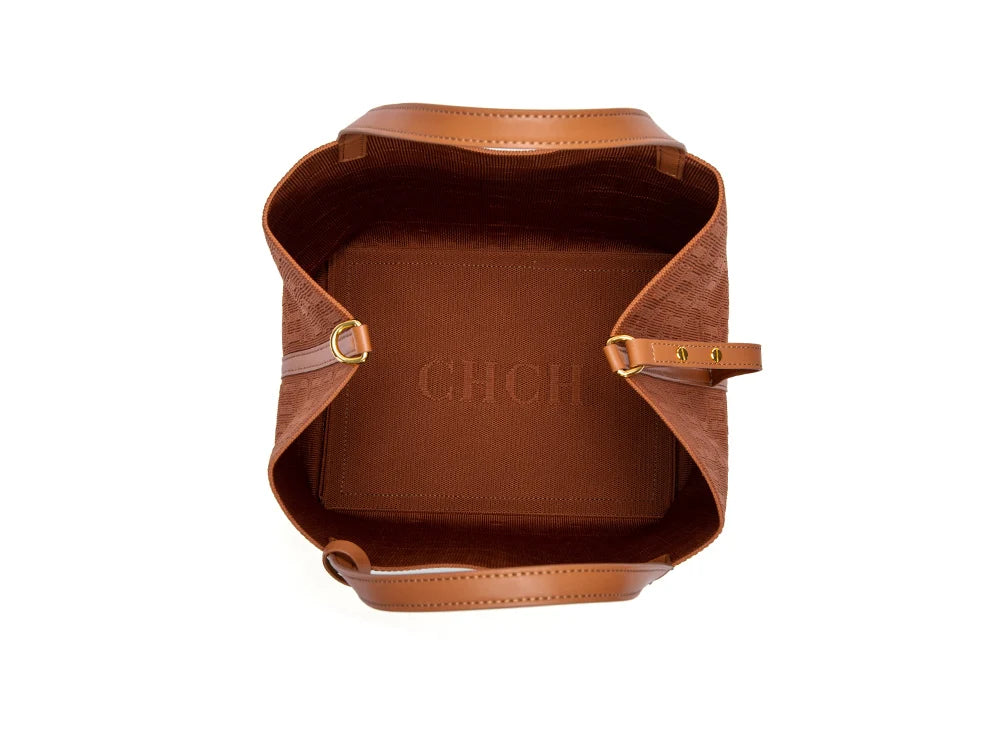 CH Shoulder Bag with Outside Pocket