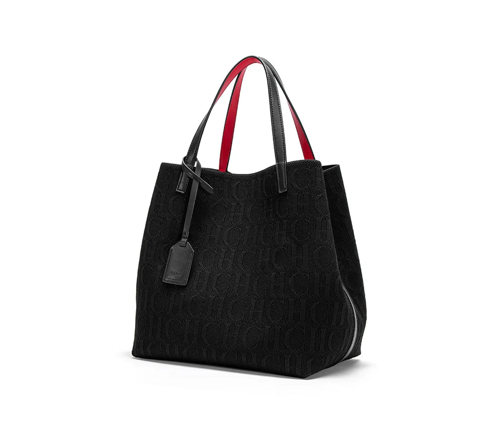 CH Shoulder Bag with Outside Pocket