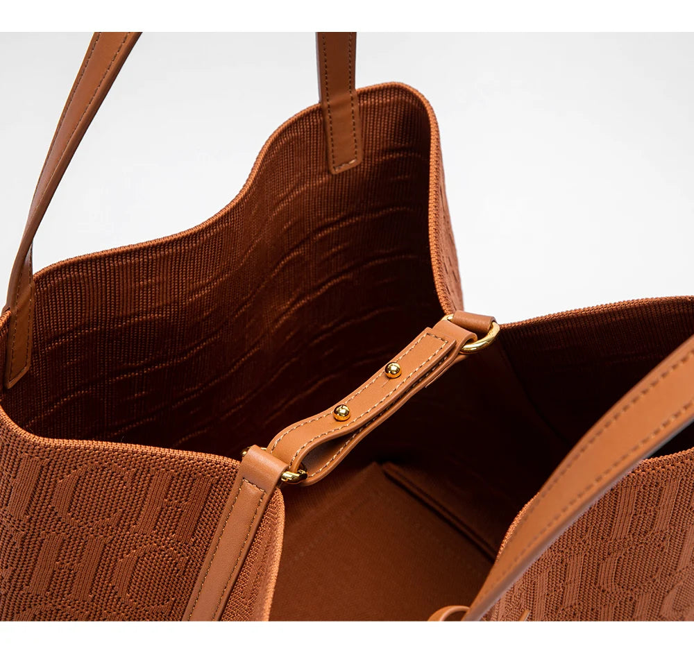 CH Shoulder Bag with Outside Pocket
