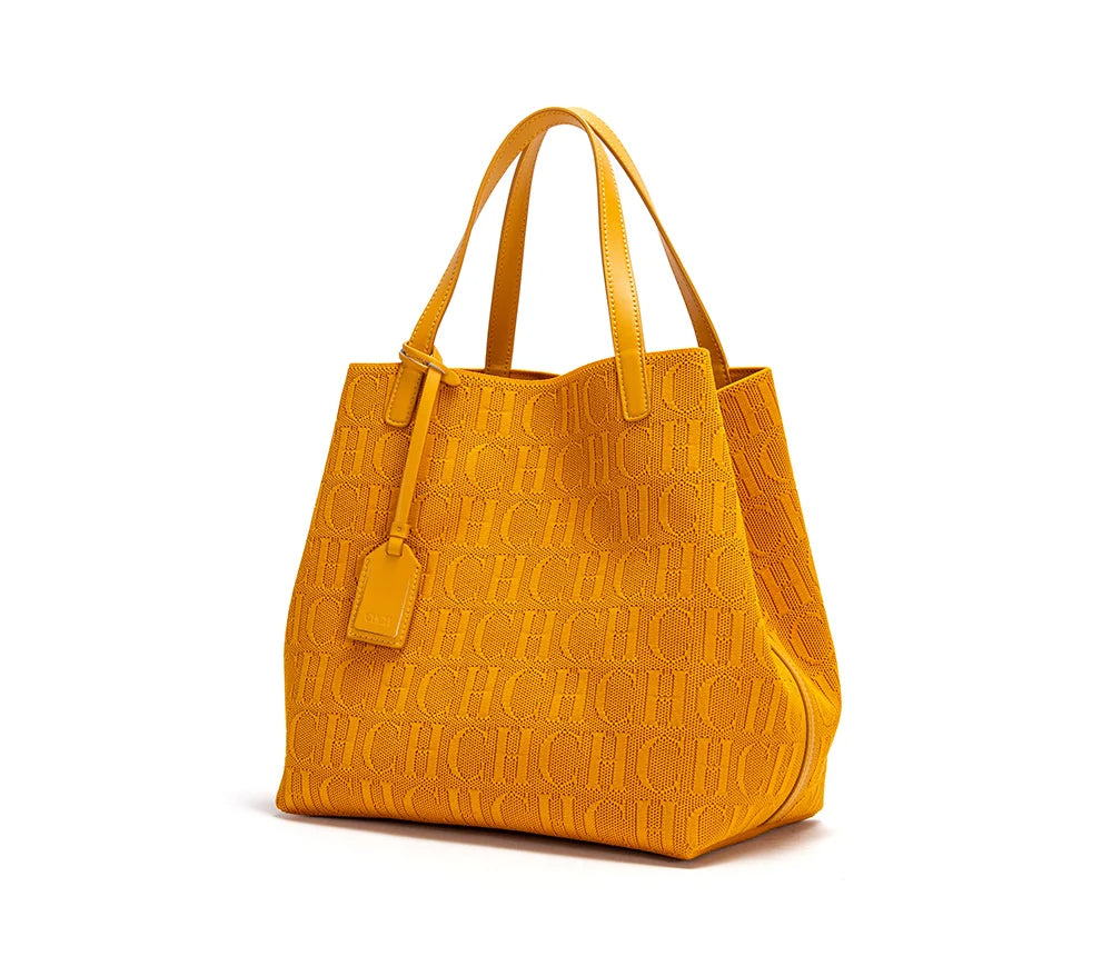 CH Shoulder Bag with Outside Pocket