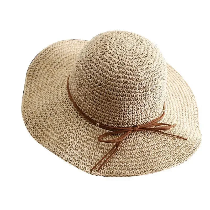 Women's Straw Beach Hat - Sun Protection