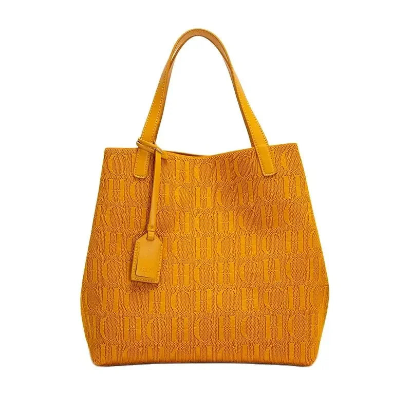 CH Shoulder Bag with Outside Pocket