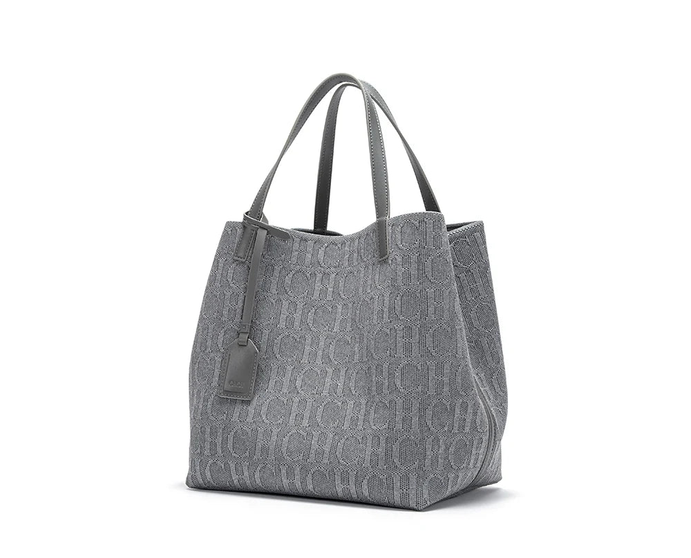 CH Shoulder Bag with Outside Pocket