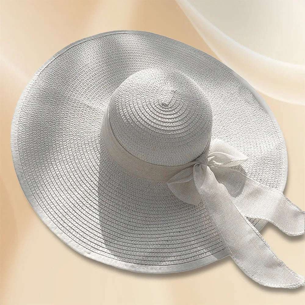 Women's Elegant Big Brim Straw Hat for Sun Protection