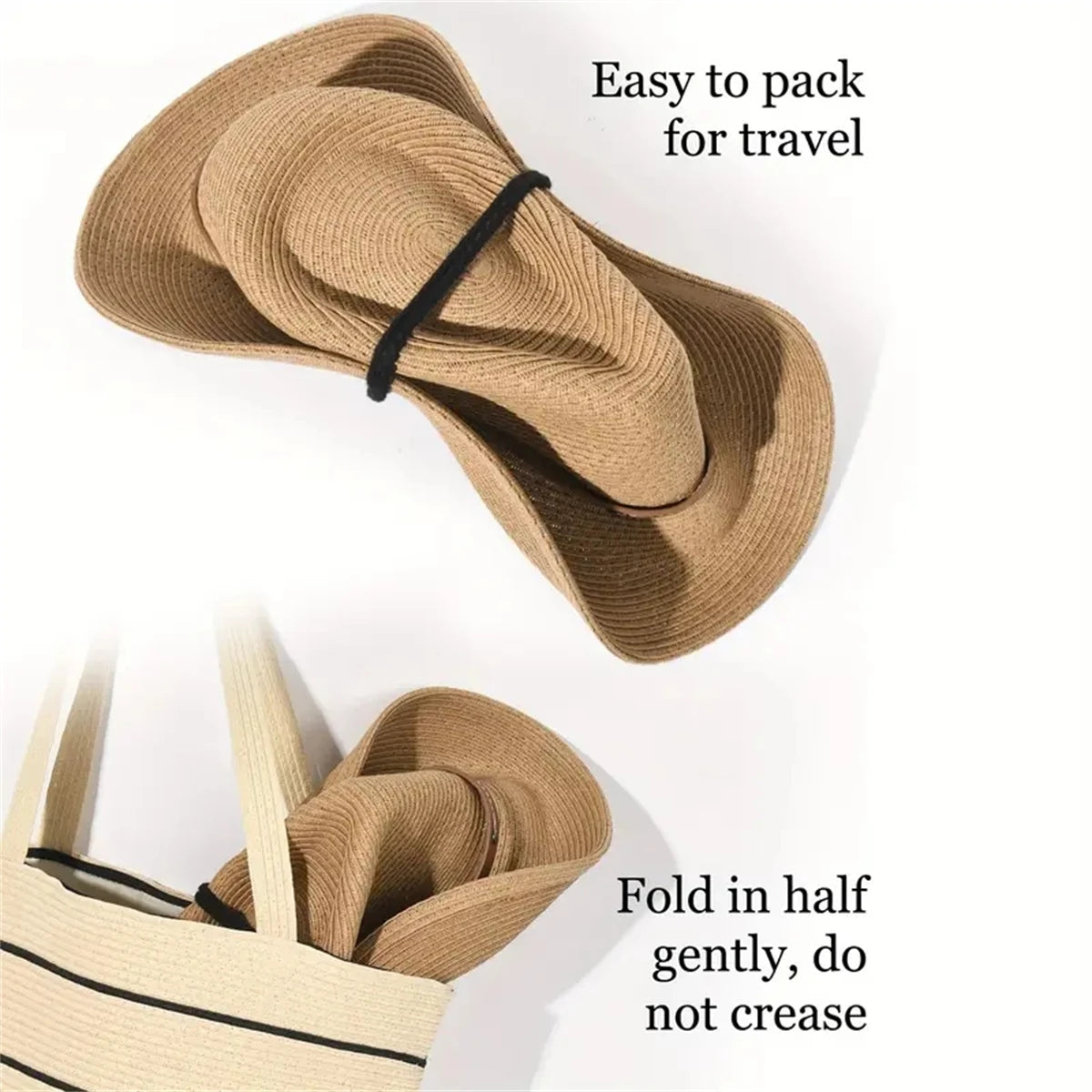 Wide Brim Western Cowboy Hat for Men and Women