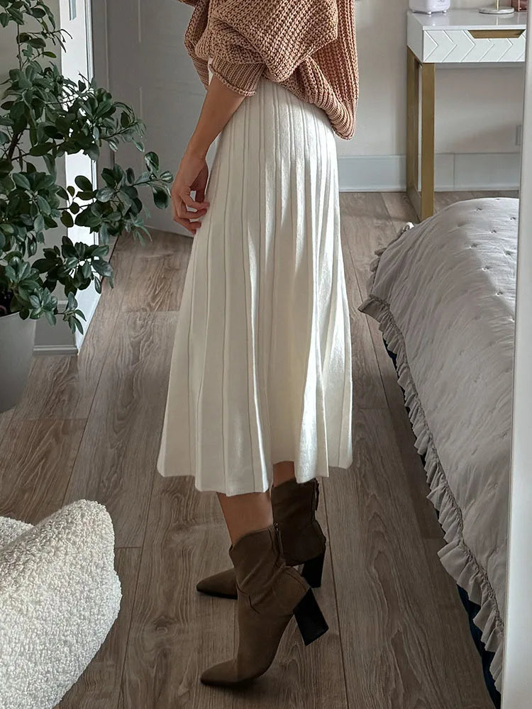 Pleated Mesh Mini Skirt/Midi Skirt