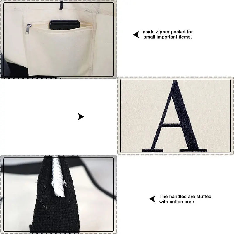 Fashion Canvas Tote – Large Capacity Shoulder Bag