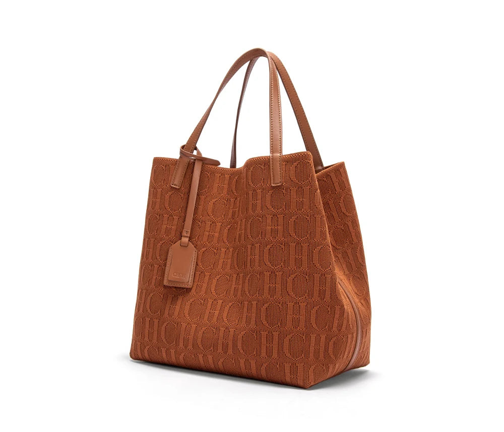 CH Shoulder Bag with Outside Pocket