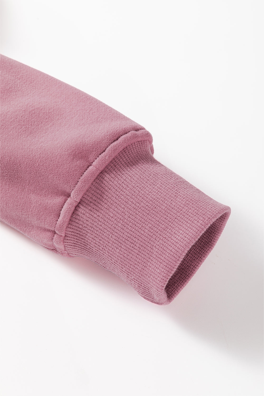 Zipper Collared Drop Shoulder Plain Sweatshirt